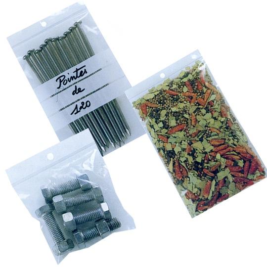 Sacs et sachets plastiques zip lock - fermeture par pression - polyéthylène basse densité - épaisseur 50 µ_0
