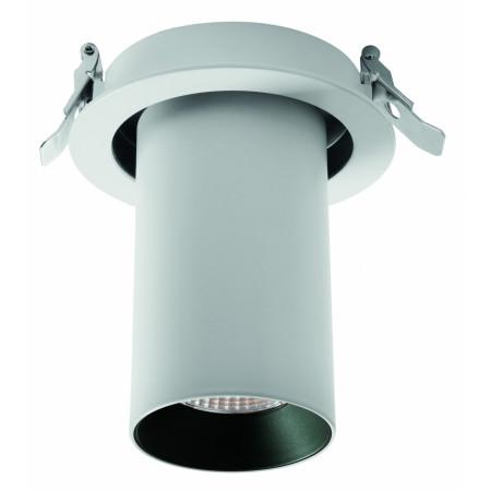 Spot semi-encastré Hidra LED COB 18W - 1575 lumens - CRI 80 - 3000K - Angle 30º - Blanc extérieur et noir intérieur - Inclinable et rotatif_0