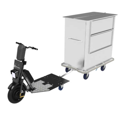 Triporteur électrique Cobrane P1 avec caisson déchet inox 1m³ - Charge 100 kg - Motorisation 1000W_0