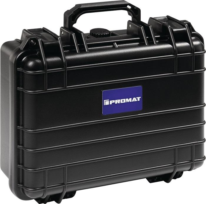 Valise étanche de protection PROMAT - L.300xP220xH90 mm - plastique antichoc, noir, avec mousse prédécoupée_0