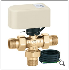 Vanne de régulation - Vanne déviatrice à sphère P.0109 - Corps en laiton et servomoteur 230V_0