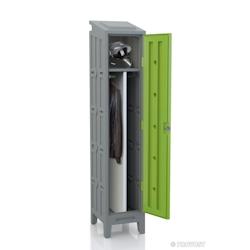 Vestiaire industrie salissante  en plastique PEHD Noire - Qualité alimentaire  - 1 colonne - L40 cm x P50 cm x H205 cm - PROVOST - noir plastique 207_0