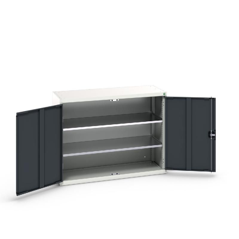 Armoire d'atelier à portes Verso - 2 tablettes réglables - 1300x550x1000 mm_0