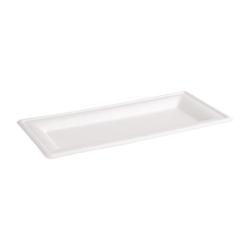 Assiettes rectangulaires compostables en bagasse Fiesta Compostable 258mm (lot de 50) - VEFC539_0