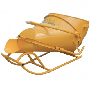 Benne à béton couchée - modèle à levier - 300 L - fond ouvrant et déversement latéral_0