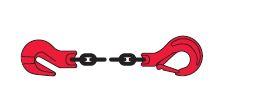 Chaîne d'arrimage G80 - 1 crochet / 1 raccourcisseur - SW8 - PK - HKS - Norme EN 12195-3_0