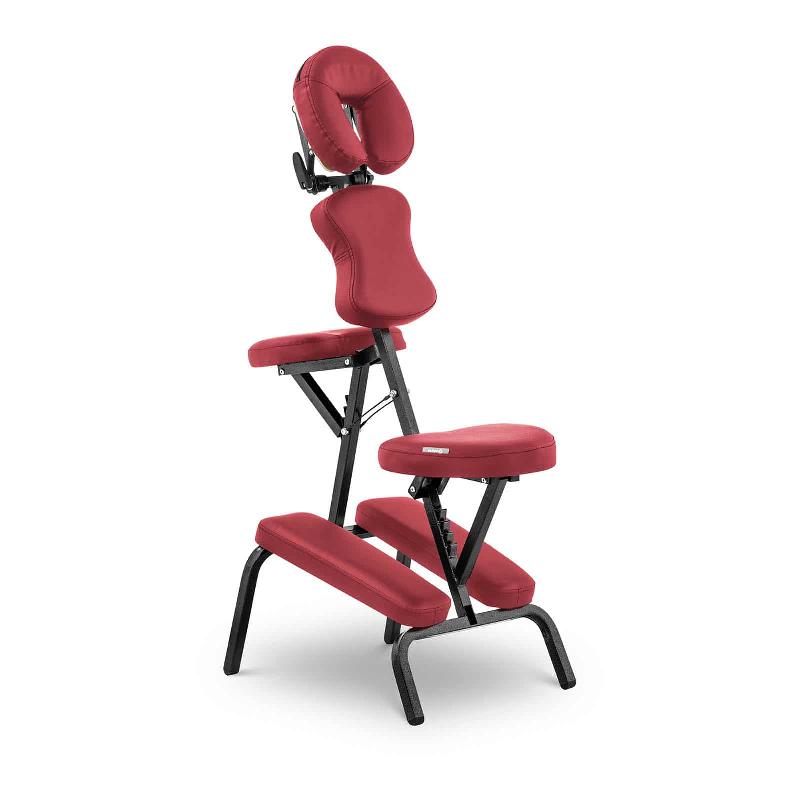 Chaise de massage ajustable et pliable - cadre en acier, revêtement PVC, capacité 130 kg, sac inclus - 14_0007737_0