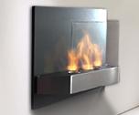 Cheminee Bio Ethanol Decorative en Inox et noir Black Wall. EN PROMOTION -15% jusqu au 31/03/10