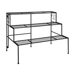 Etagère à plantes pliante en fer 3 niveaux Esschert Design - noir 8714982143311_0