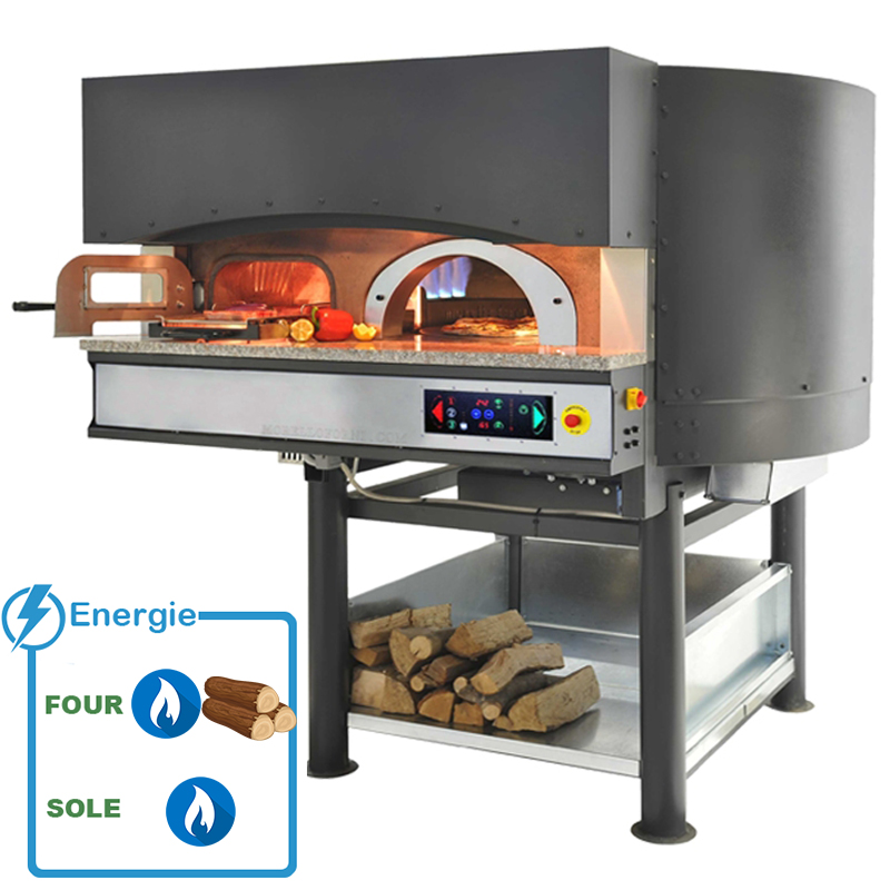 Four à pizza mixte bois et gaz