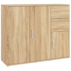 HELLOSHOP26 - Buffet bahut commode armoire meuble de rangement organisateur cuisine salle de séjour salon sonoma 91 x 29,5 x 75 cm bois d'ingénierie_0