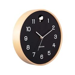 Horloge en bois de bouleau Natural Cuckoo noir Karlsson - noir 8714302146916_0