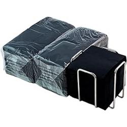 Hostelnovo del Valles Hostelnovo - Porte-serviettes en fil métallique + 300 serviettes noires - multicolore inox 386NEGRO_0