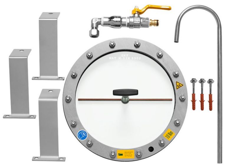 Hublot de visualisation rd 300 - biogaskontor köberle gmbh - avec essuie-glace_0