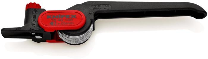 Outil à dégainer KNIPEX - Longueur totale 150 mm - Plage de travail dès 25,0 mm - Profondeur de coupe réglable jusqu'à 5,0 mm_0