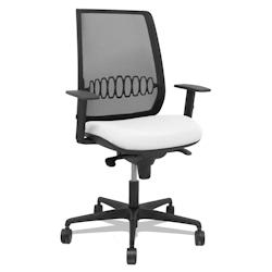 Piqueras y Crespo Silla Alares sincro malla negra bali blanco brazo regulable - blanc multi-matériau 397SM840B10B10B68R65_0
