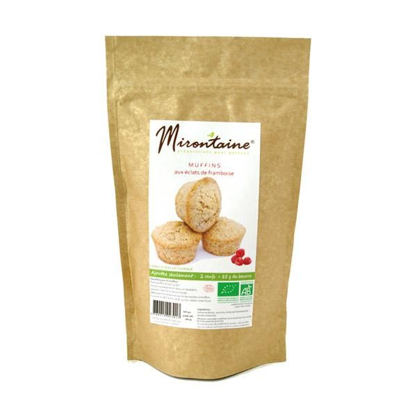 MIRONTAINE PRÉPARATION BIO MUFFINS À LA FRAMBOISE 260 G PRÉPARATIONS DESSERTS