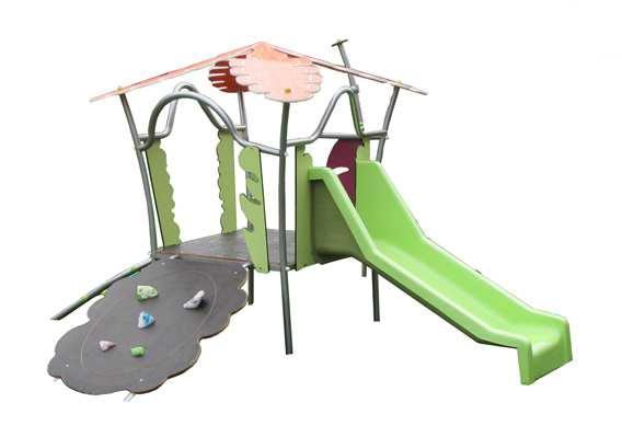 Structure de jeux pour enfants 2 à 6 ans - SAVANA OUISTITI tube inox_0