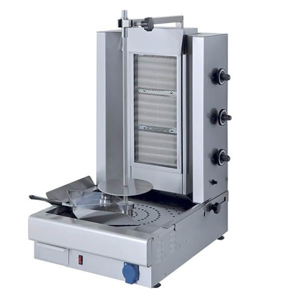 Grill à kebab à gaz - 3 zones indépendantes - 11,5 kW - capacité 35 kg_0