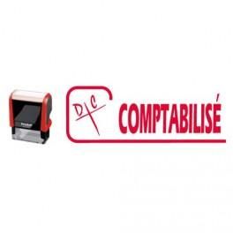 TRODAT X-PRINT COMPTABILISÉ 4912 ROUGE CLIMATIQUEMENT NEUTRE + PICTO ET MESSAGE - ENCRAGE ROUGE