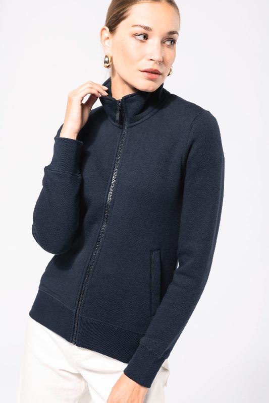 Veste molleton gratté femme - Réf: K4011 - Kariban - 80% coton, 20% polyester - Taille XS à 3XL_0
