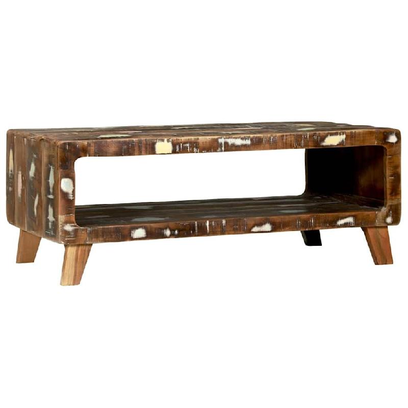 VidaXL Table basse Multicolore 90 x 50 x 35 cm Bois Recyclé Solide Modèle Orion Classique - 4104530_0