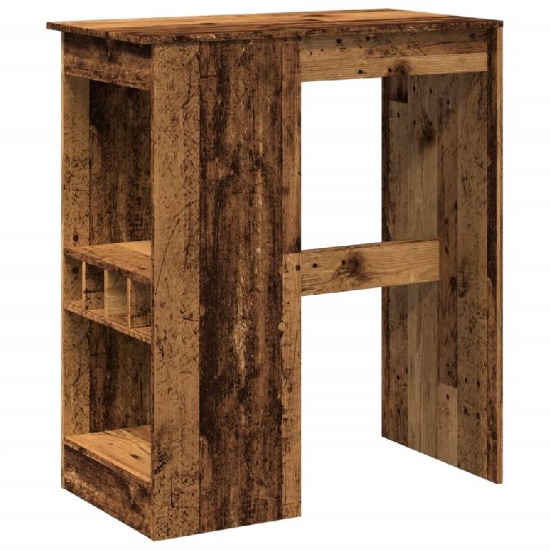 VidaXL Table de bar avec étagères vieux bois bois d'ingénierie Modèle Boréal Horizon Plus - 854344_0