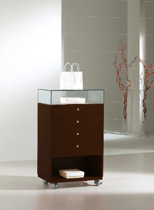 Vitrine comptoir capot verre 6/105bva - wengé_0