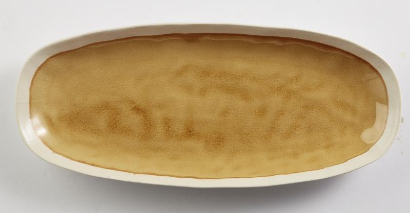 PLAT OVALE JAUNE GRÈS 30,5 CM WINTER PRO.MUNDI