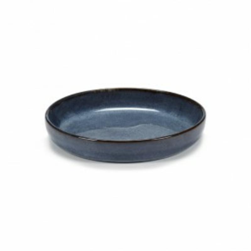 ASSIETTE À TAPAS ROND BLEU FONCÉ ÉMAILLÉ GRÈS Ø 14 CM PURE BLUE SERAX