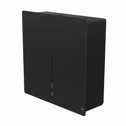 4104-LOKI - Distributeur de serviettes en papier noir - Dan Dryer - Acier inoxydable - H370 x L370 x P122 mm_0