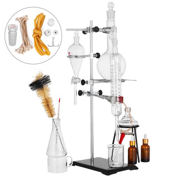 Appareil de distillation de 500 mL - VEVOR - Kit de verrerie de laboratoire en verre borosilicaté_0