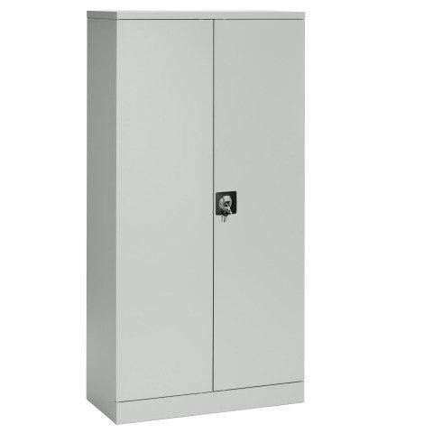 ARMOIRE PORTES BATTANTES UNION G. H 180 X L 91,6 X P 42,2 CM CORPS GRIS PORTES GRISES