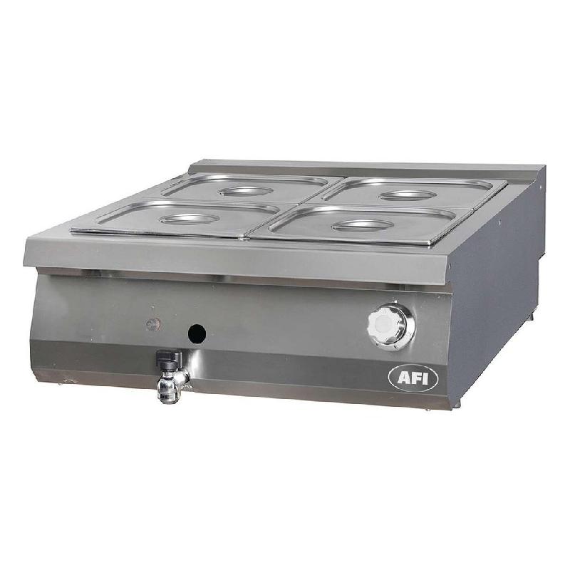Bain-marie gaz gamme 900 avec 4 bacs gn 2/3 profondeur 150 mm puiss... - PBMP9G80_0