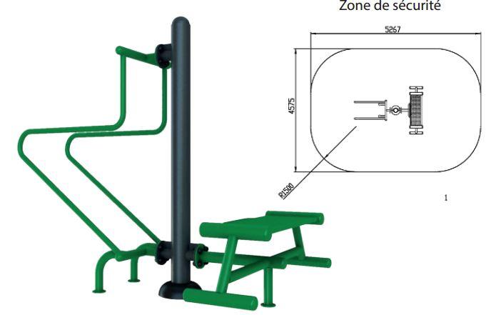 Banc abdos/barre symétrique - Modèle ASO-F12/ASO-F20 - acier Q215-235 galvanisé - norme NF EN 16630:2015_0