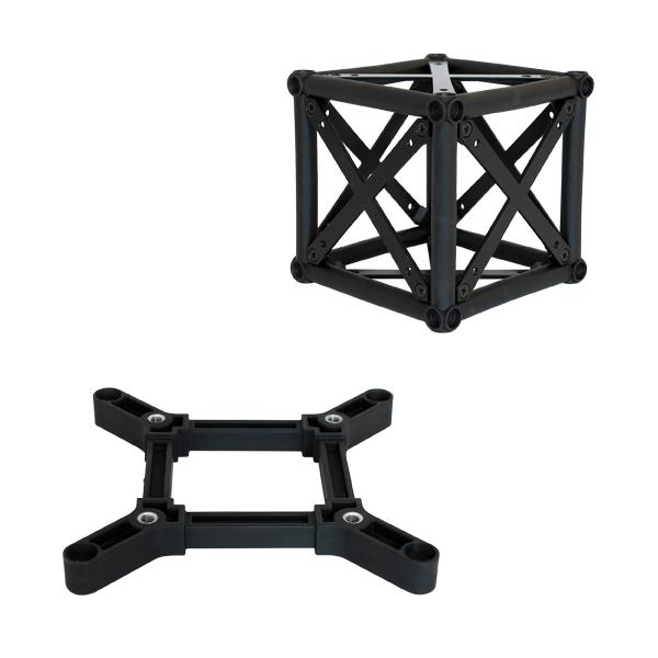 BLOC CUBE ANGLE POUR ASSEMBLAGE MODULES CROISILLON À 90°