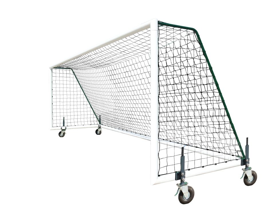 But de foot à 11 transportable en aluminium - Profil ovoïde 120x100mm - Dimensions 7.32m x 2.44m - Lest intégré et kit roues 360°_0