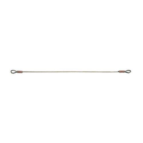 CABLE INOX DIAM 6 MM- 2 BOUCLES COSSEES - MANCHONNEES - 5M - GODET