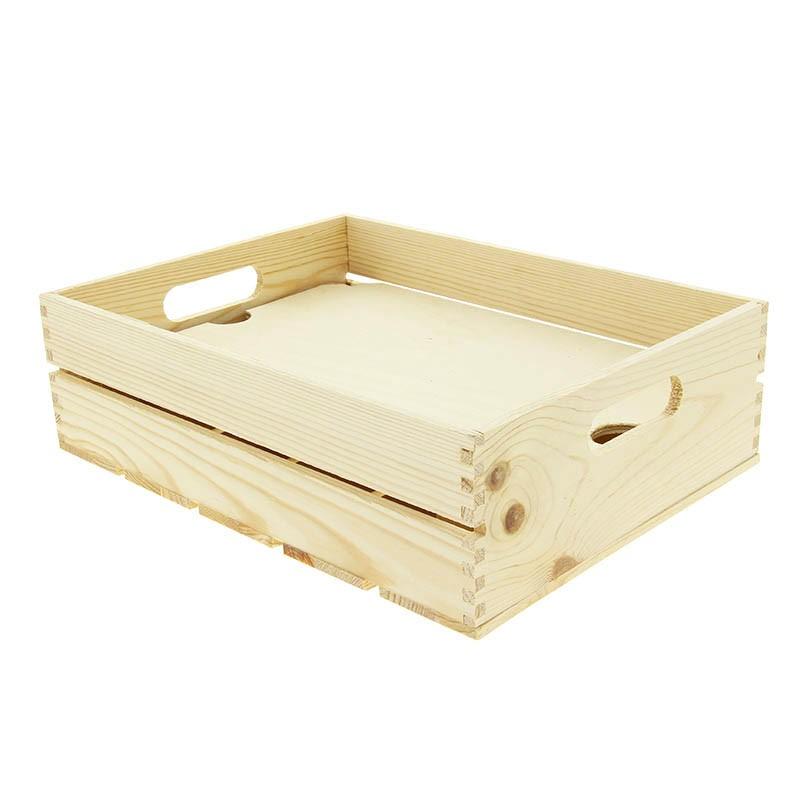 Cagette bois naturelle pm + faux fond bois -_0