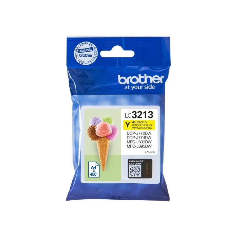 CARTOUCHE D'ENCRE ORIGINALE LC3213 BROTHER - JAUNE
