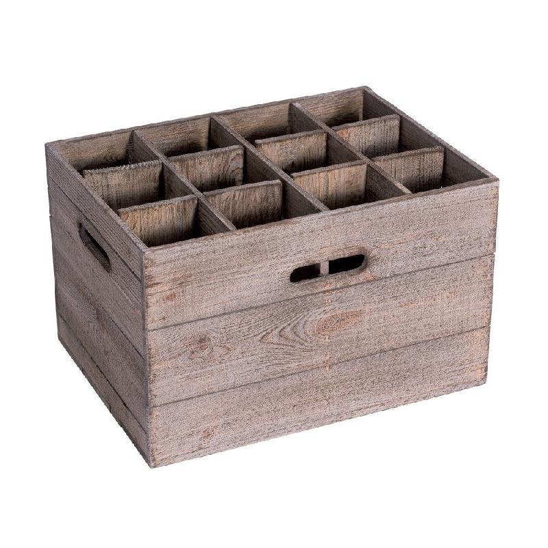 Casier Héritage 12 cases - L39xP34xH45cm - pour meuble réf. 48082 - Gris - Pin massif_0