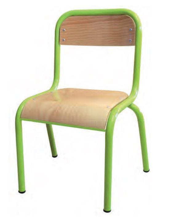 Chaise maternelle Emma - 4 pieds empilable - Disponible en 3 tailles avec finition époxy_0