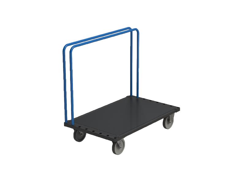 CHARIOT PORTE PANNEAUX À RIDELLES CHARGE 300 KG