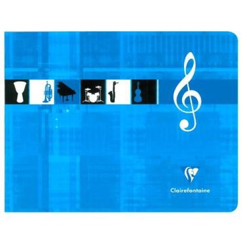 Clairefontaine Lot de 10 Cahier Musique Metric 22x17, 48p./24 feuilles 90 g/m² piquées, ligné + 6 portées - 3329680375404_0