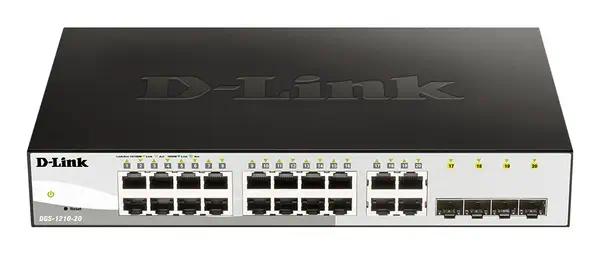D-Link DGS-1210-20 Géré L2 Gigabit Ethernet (10/100/1000) 1U Noir_0