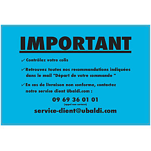ETIQUETTE BLEUE UBALDI 100X150MM