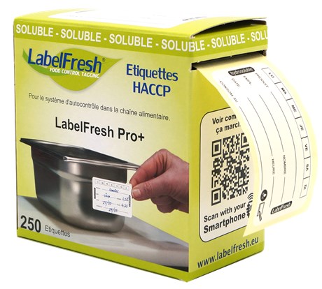 ETIQUETTE HACCP SOLUBLE LABELFRESH PRO+ 70 X 45 MM (VENDU PAR 250)