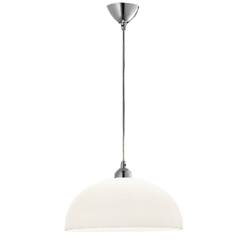 Fabas Luce Suspension Élégante En Métal Et Verre Blanc Centrifugé, Douille E27 60W, Indice De Protection Ip20, Design Moderne Et Élégant, Code 2_0