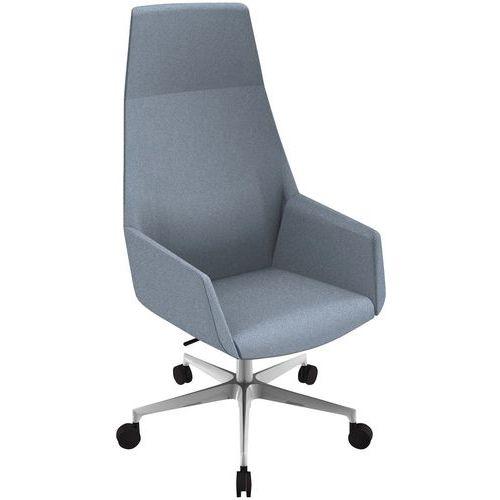 FAUTEUIL DUNE APPUI-TÊTE PIED ALUMINIUM TISSU M1 B01/15 GRIS - QUADRIFOGLIO