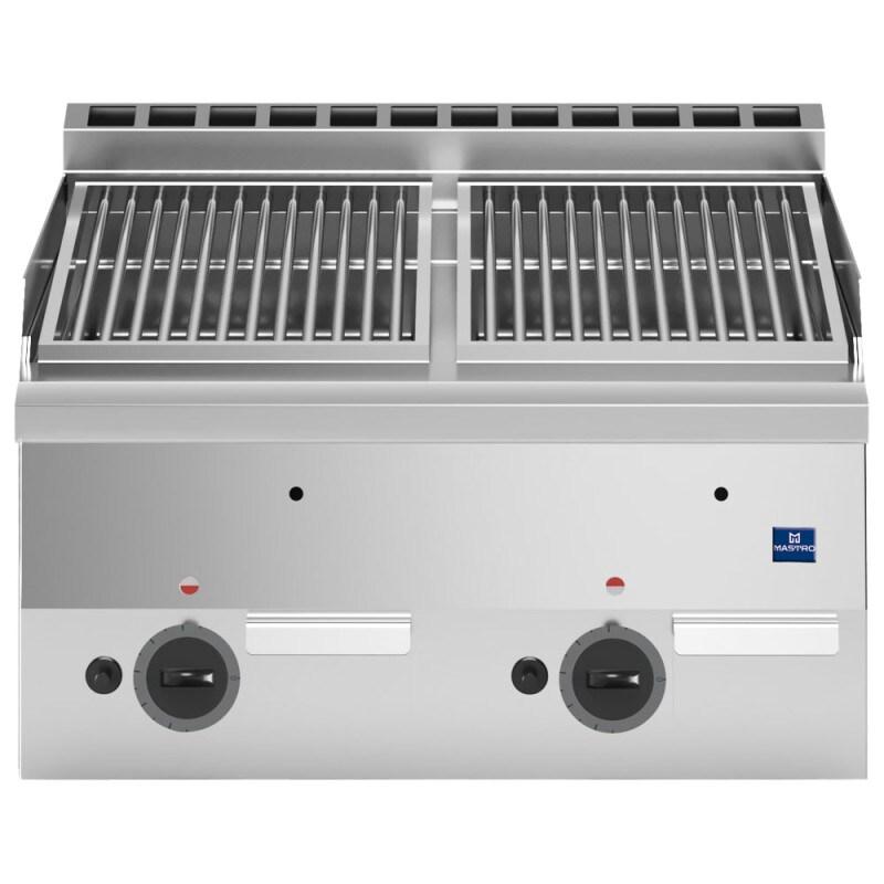 Gril à pierre lavique à gaz de table 600x600x300 mm - VIRTUS - 4068875003775_0